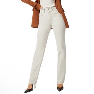 Good American Good 90s Icon Straight Leg Jeans in Bone (Hemmed, See Description)